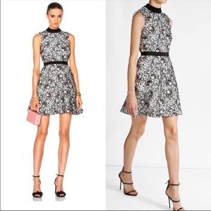 Self Portrait Nightshade Guipure Floral Lace Mini Dress Size 8
